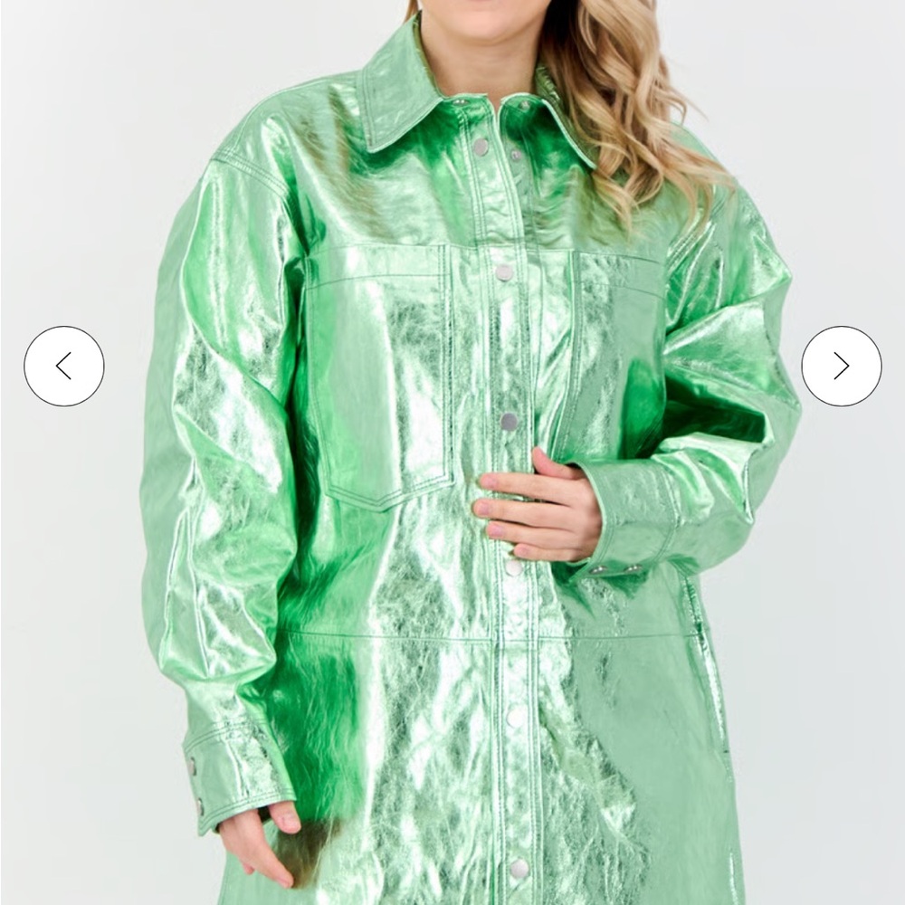 Esprit metallic leather shirt/jacket